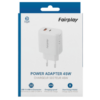 1090198783624 (20) FAIRPLAY Chargeur 45W (USB-A + USB-C) (Blanc)