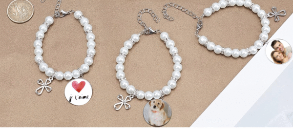 ddddd Bracelets avec Perles de Verre – Personnalisables