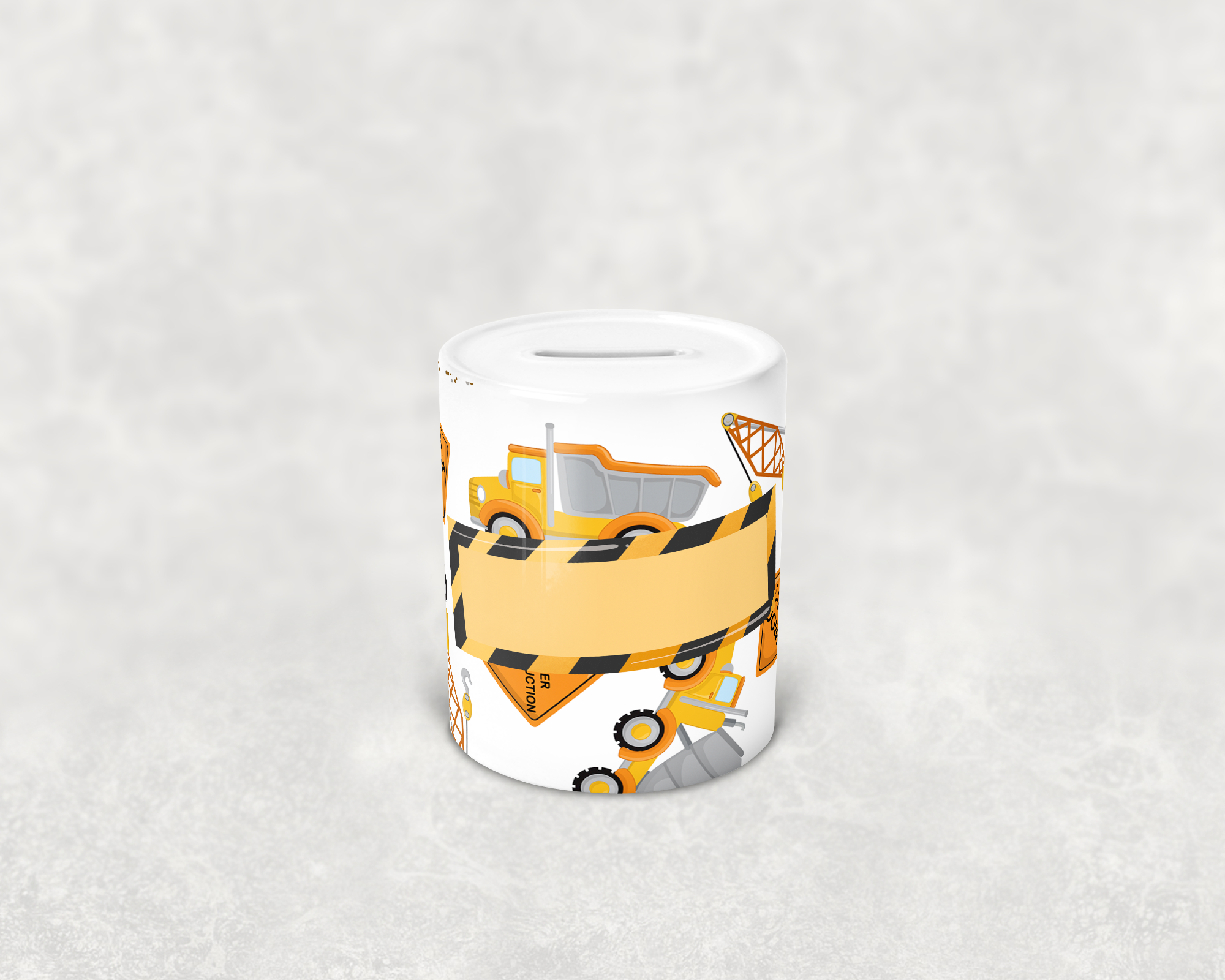 1 Tirelire en céramique – Thème Travaux (Personnalisable)