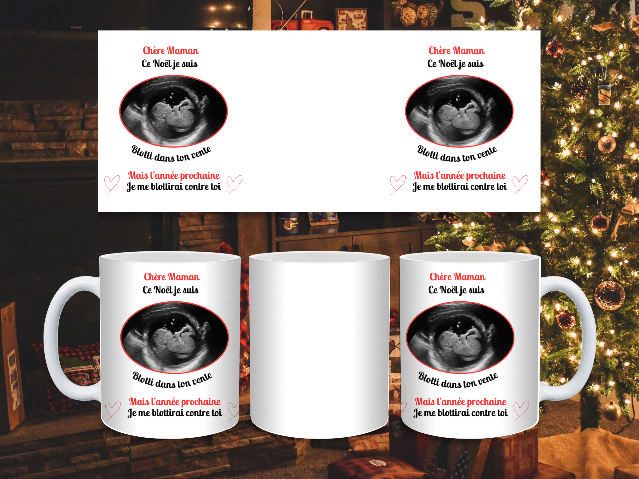 Mug 11oz Souvenir Naissance & Noël