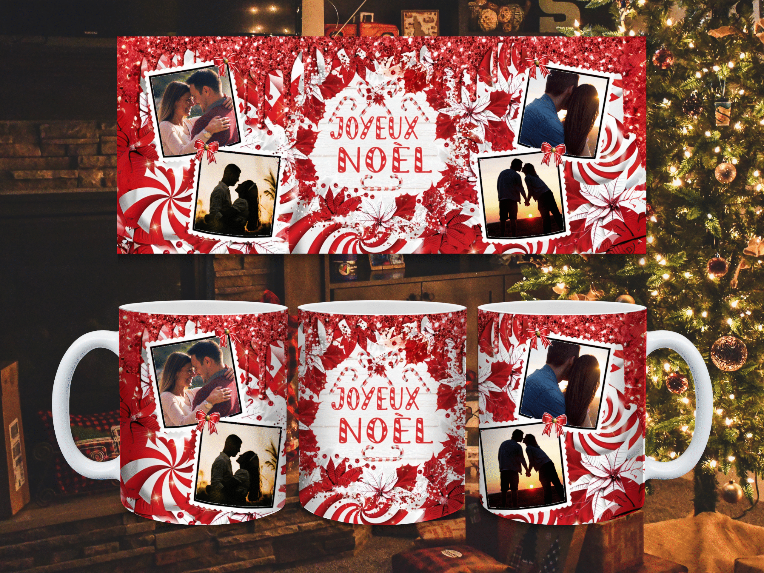 5 Mug 325 ml Merry Christmas – Candy Cane
