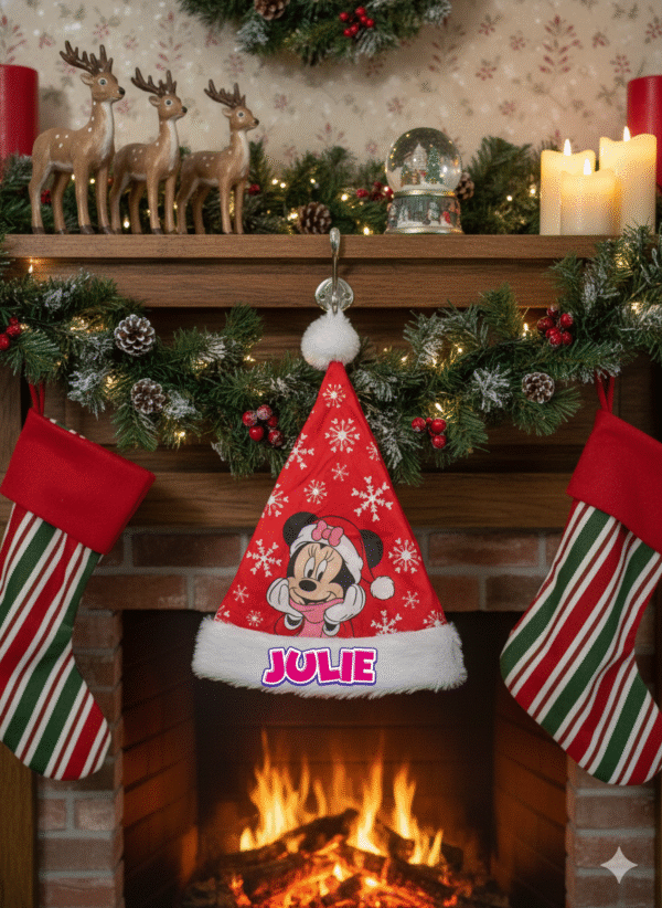 Design sans titre (34) Bonnet de Noël Personnalisé avec Prénom – Enfants 🎄