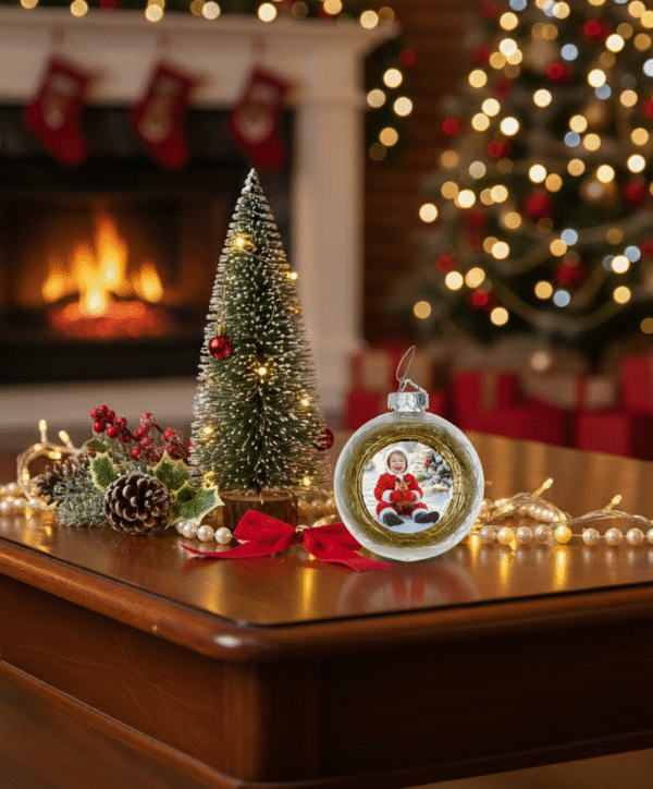 aeeaaa83-634f-4afd-a35a-0a7c652a8aec Boule Sapin de Noël transparente remplie de fils colorés - 3 couleurs disponibles