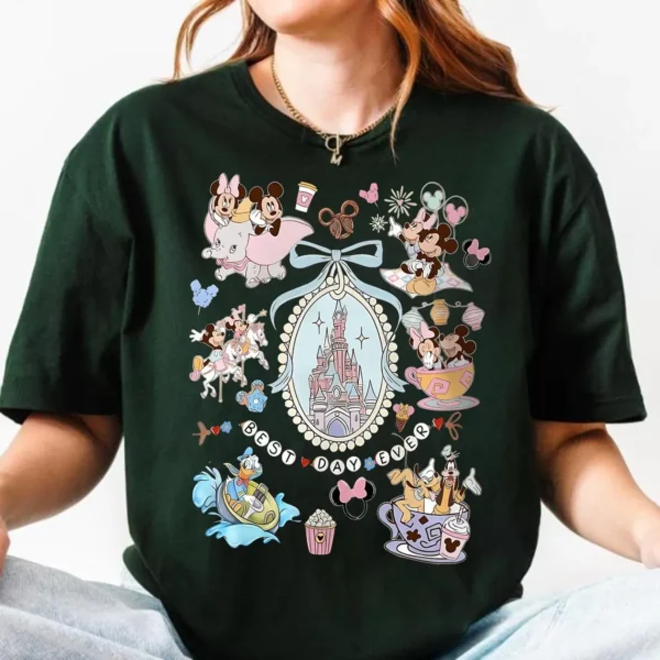 T-shirt Disney “Best Day Ever” – 100% Coton, Enfant & Adulte