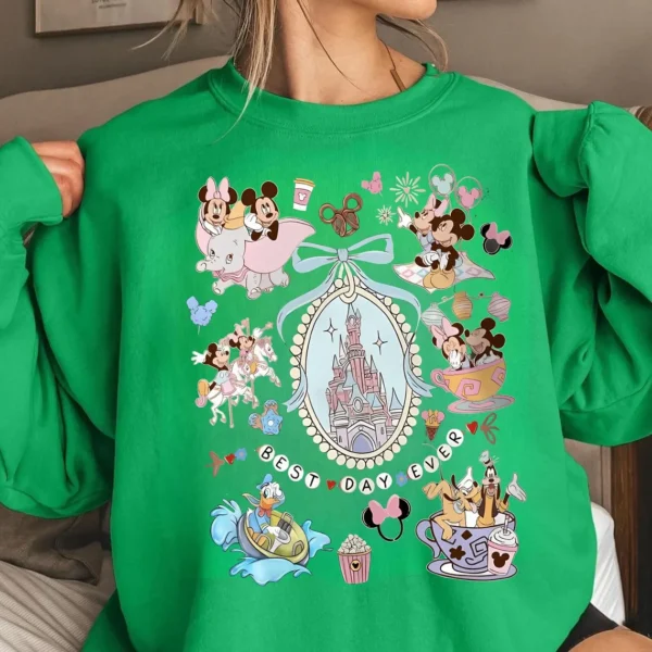 T-shirt Disney “Best Day Ever” – 100% Coton, Enfant & Adulte