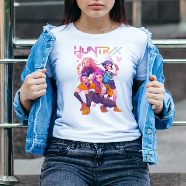 T-shirt KPop Demon Hunters – 100% Coton | Tailles Enfant & Adulte