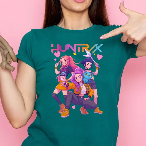 T-shirt KPop Demon Hunters – 100% Coton | Tailles Enfant & Adulte