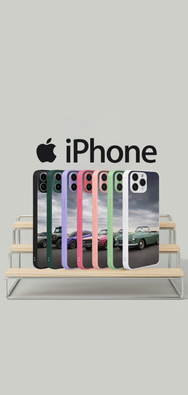 coquecouleurapple Coque iPhone personnalisée – disponible en Noir, Transparent, Blanc, Violet, Vert, Magenta et Rose