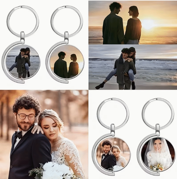 Porte-clés Rotatifs Double Face Faits Main 2.5cm