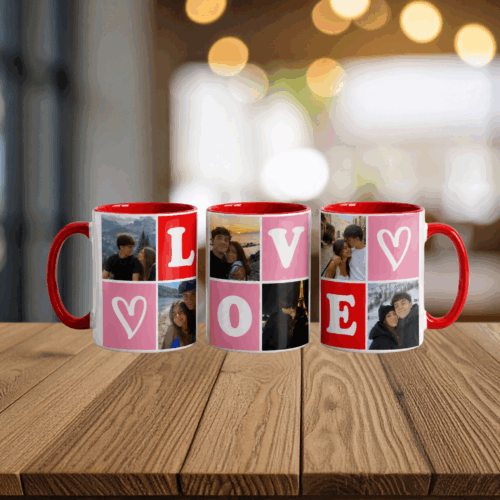 Sans titre (54.186 x 54.186 cm) (1) Mug Love Mémoire 6 Photos